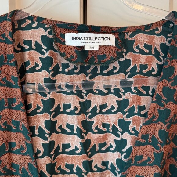 Emerson Fry Black and Brown Patterned Midi Dress - Picture 7 of 8